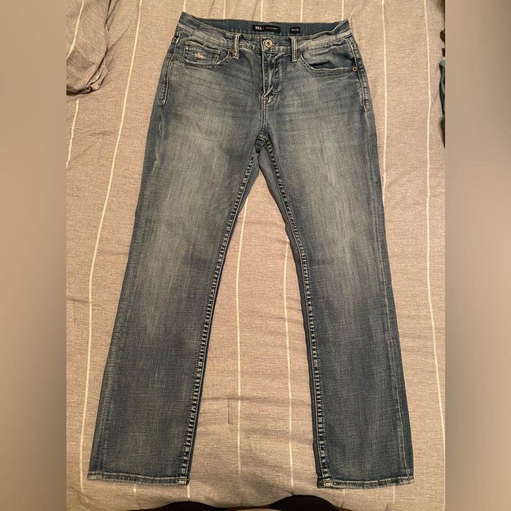 Mens BKE Jake Straight Buckle Jeans
